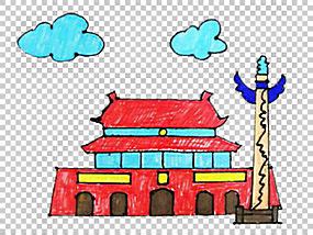 儿童画画北京天安门广场