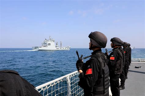 中国进行海上军事演习