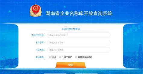湖南省企业核名网站