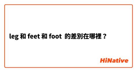 foot和feet的区别，意思不都是脚吗